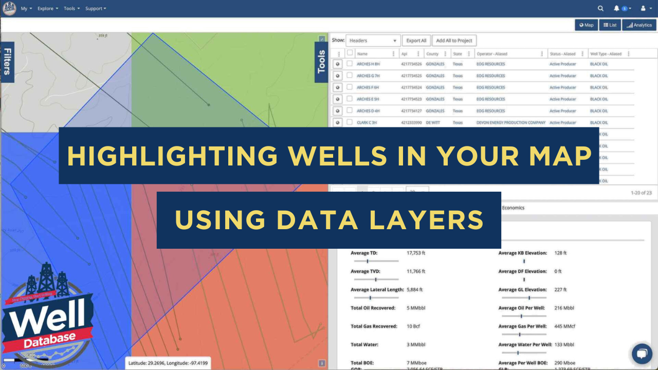 Highlights Wells In Your Map Using Data Layers